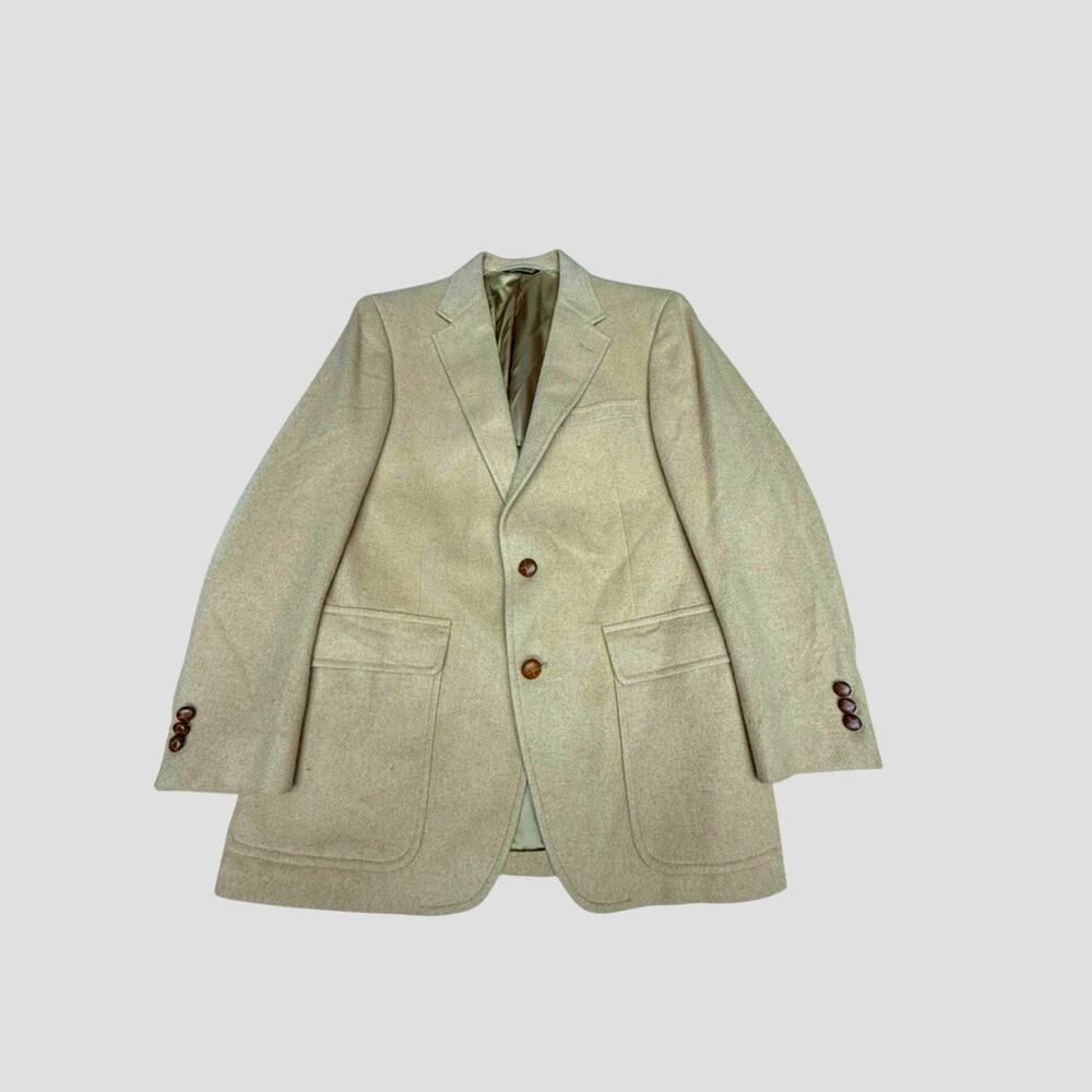 UNBRANDED Men's‎ Blazer SIngle Vented NO SIZE CASHMERE? CAMEL? SEE MEASUREMENT!
